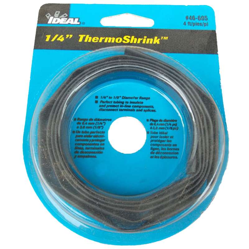 Thermo-Shrink® Polyolefin Straight Heat Shrink Tube with 0.268" Sleeve Diameter, 4' Long